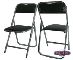 silla plegable cromo acojinada